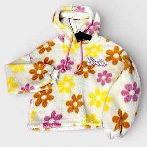 Barbie Floral Hoodie with Pink and Yellow Accents